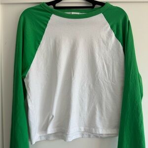 Aritzia Sunday Best Green Baseball Tee